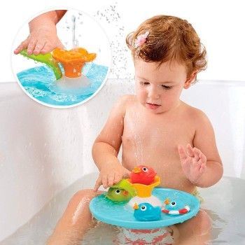 regalo bebe 1 año fuente pato juguete bañera